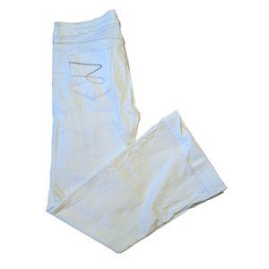 Seven7 Women's White Cotton Blend Adjustable Waist Skinny Jeans Size 31